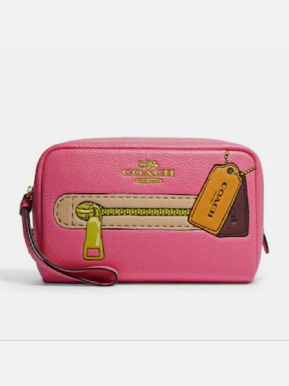 Coach Dempsey Boxy Cosmetic Case 20 with Trompe L'Oeil Print - Picture 3 of 11
